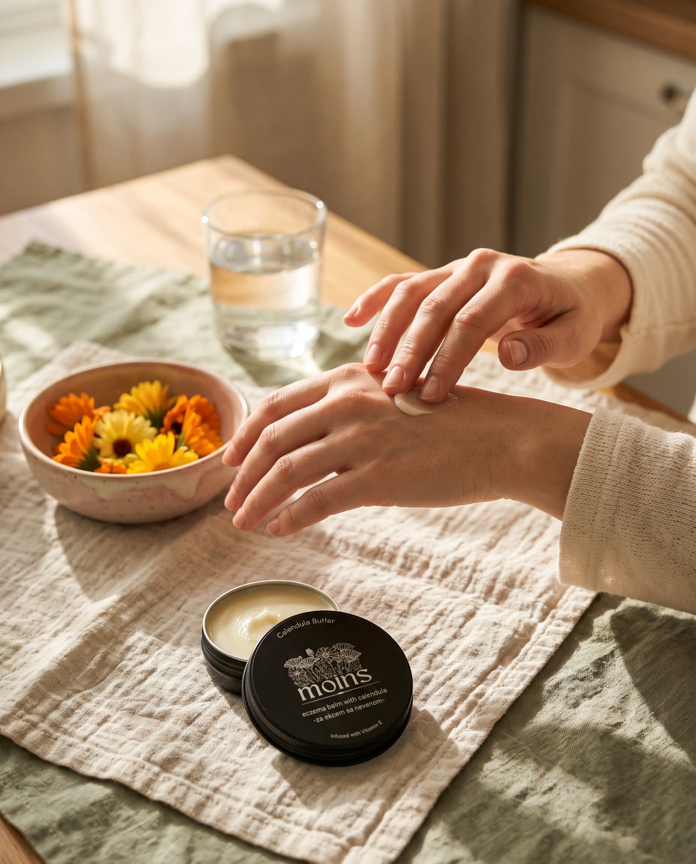 Nanošenje Eczama Balm balzama